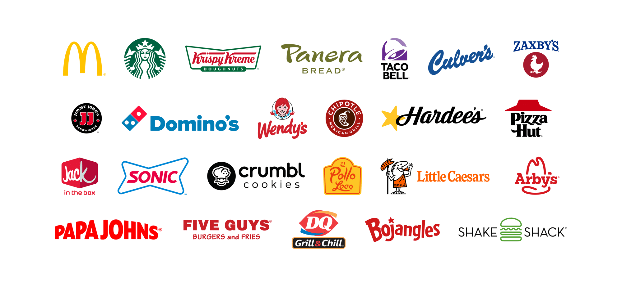 QSR logos for ad top fold
