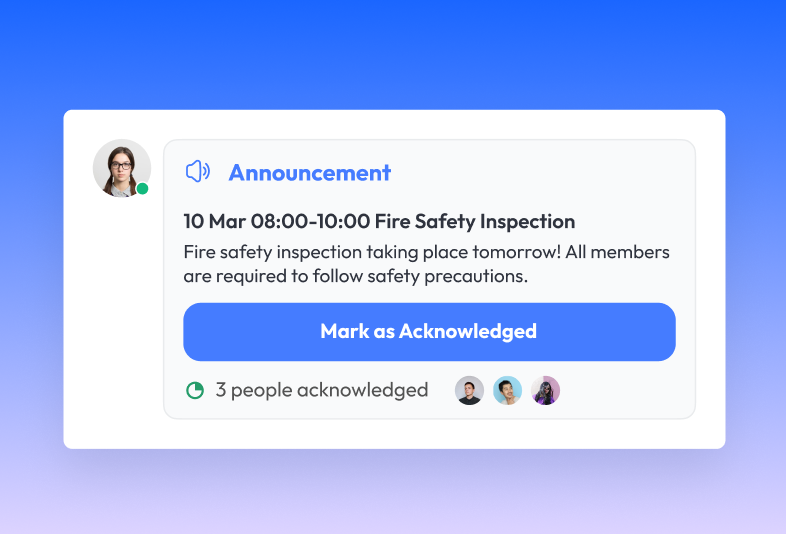 Required acknowledgments